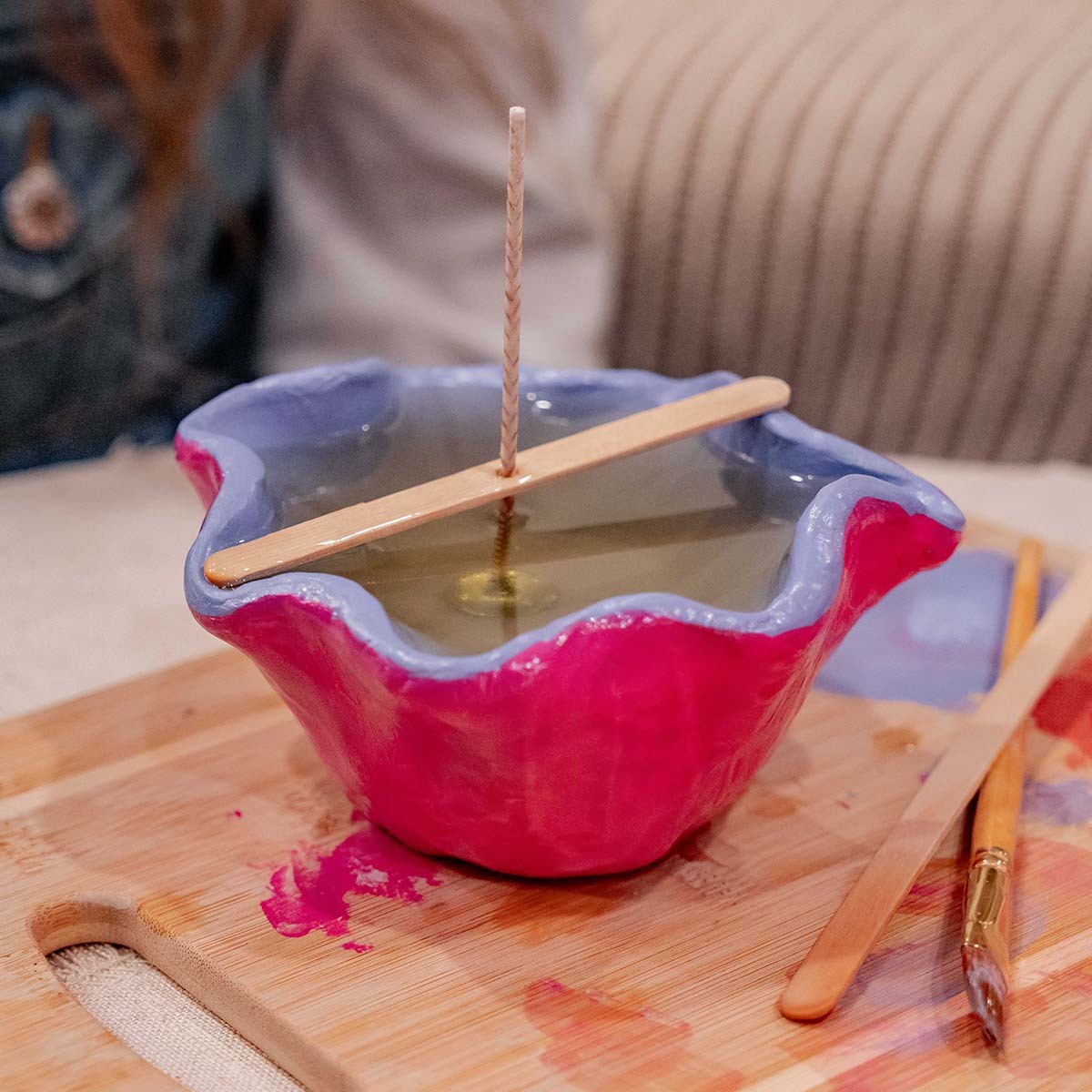 Two creative crafts in one candle making