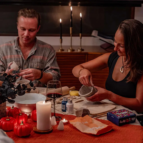 Halloween date night with Sculpd Pottery Kit