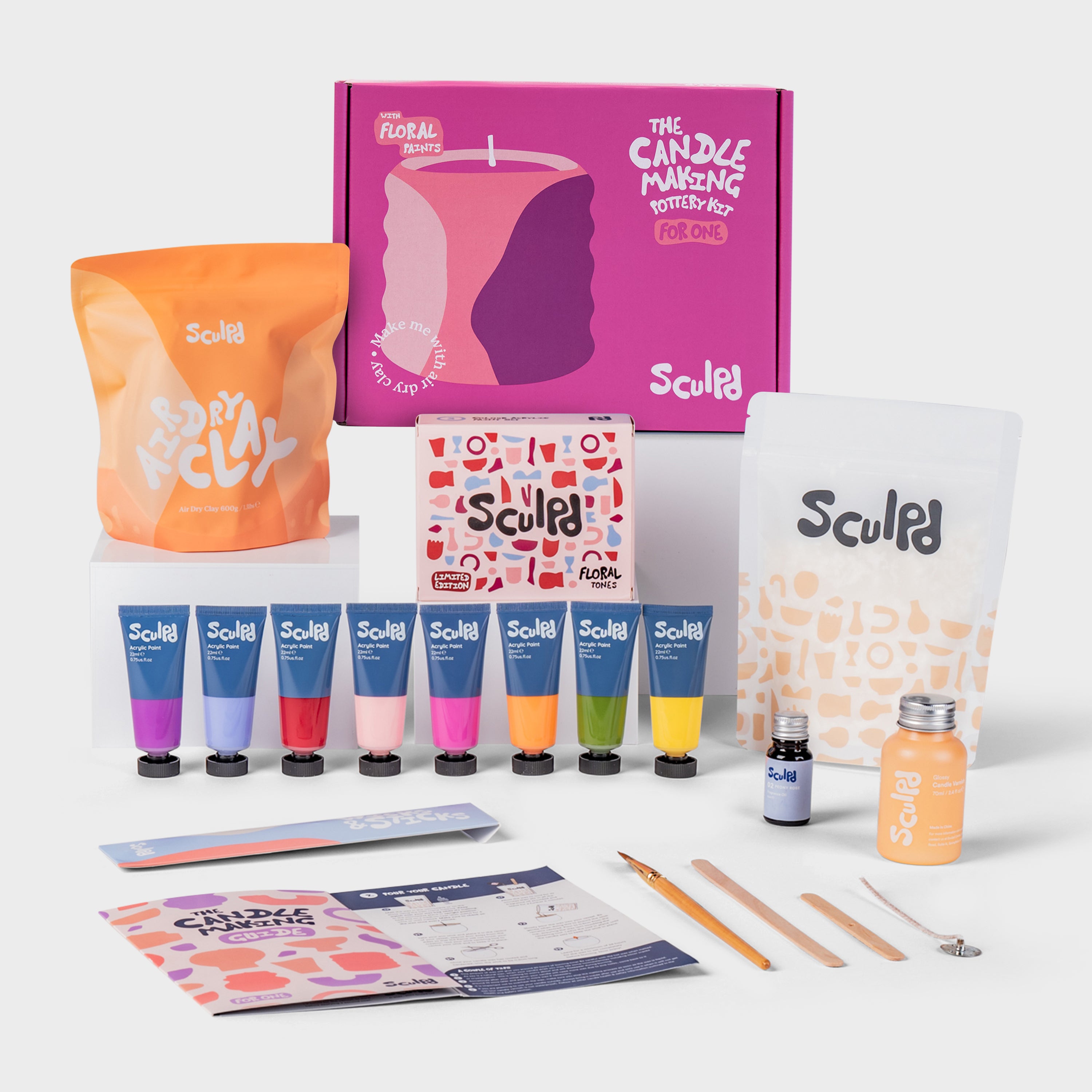 Sculpd Candle Making Kit for One with Floral Tones