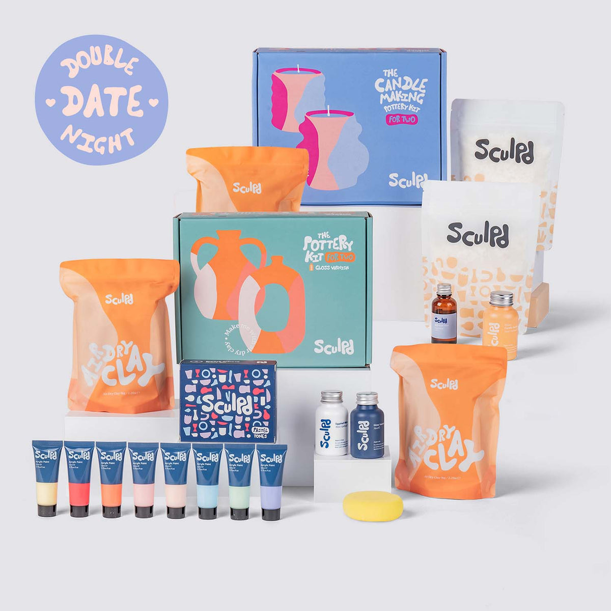 Double Date Night with Pastel Paint Set - No Match