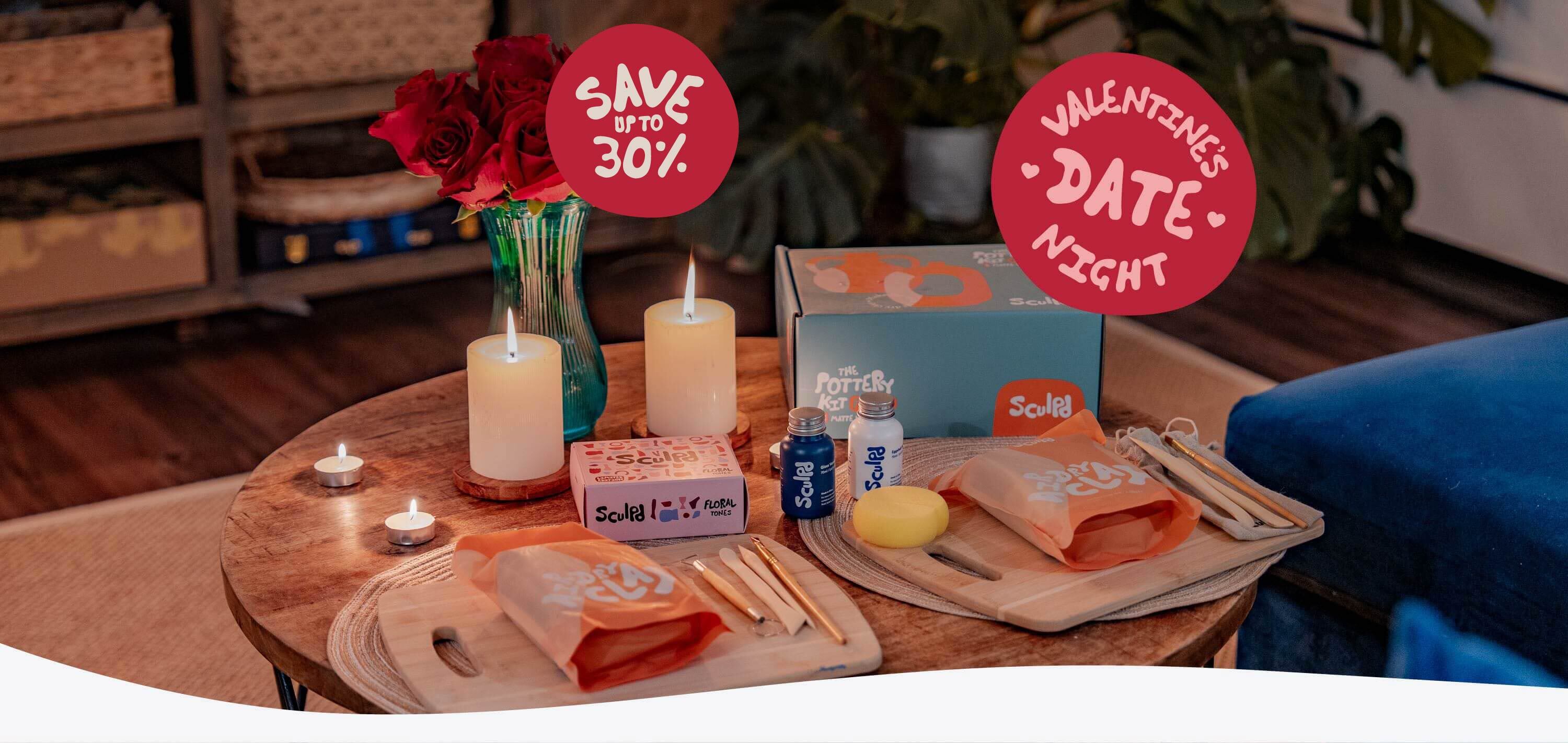 Valentines Hero Sale Banner with Icon Desktop