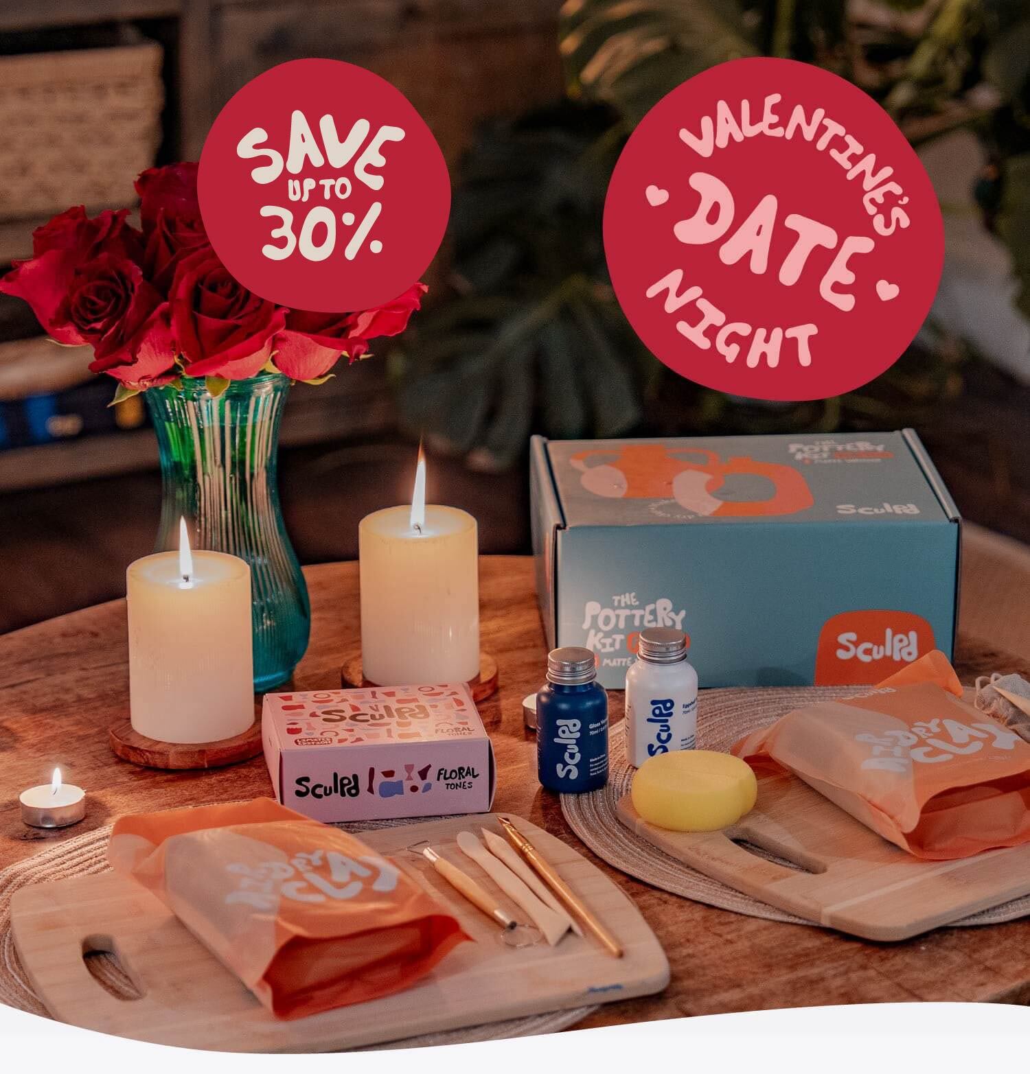 Valentines Hero Sale Banner with Icon Mobile