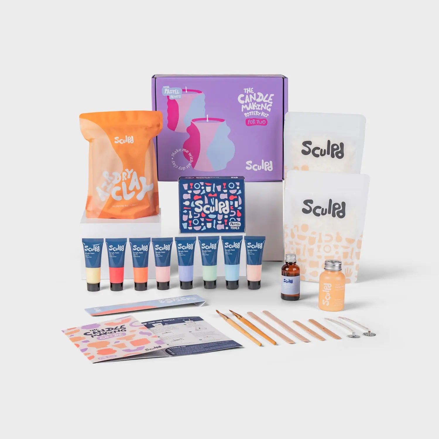 Sculpd Candle Making Kit Candle Making Kit Sculpd Pastel Tones Two Candles Peony Rose
