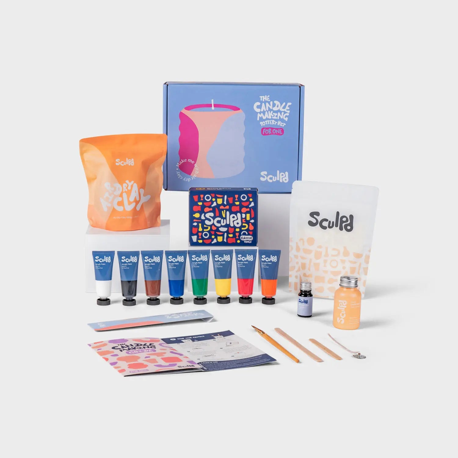 Sculpd Candle Making Kit for One with Classic Tones Paint Set