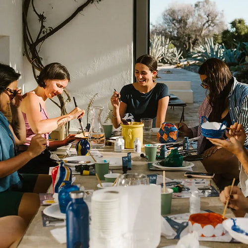 Indoor creative pottery making