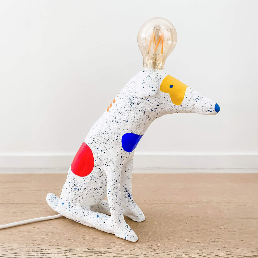 Whimsical Dog Lamp crafted using filament kit