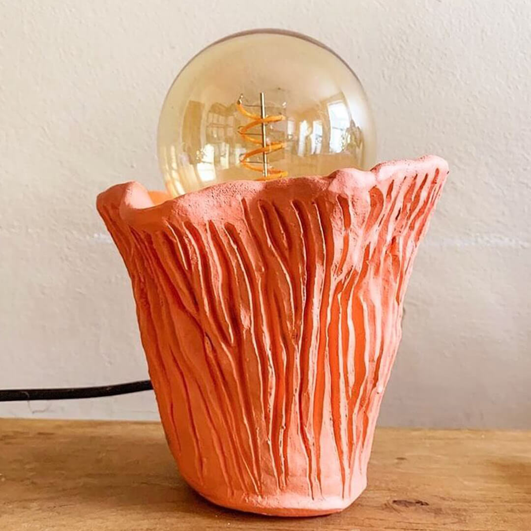 Sculptural Form filament lamp at-home