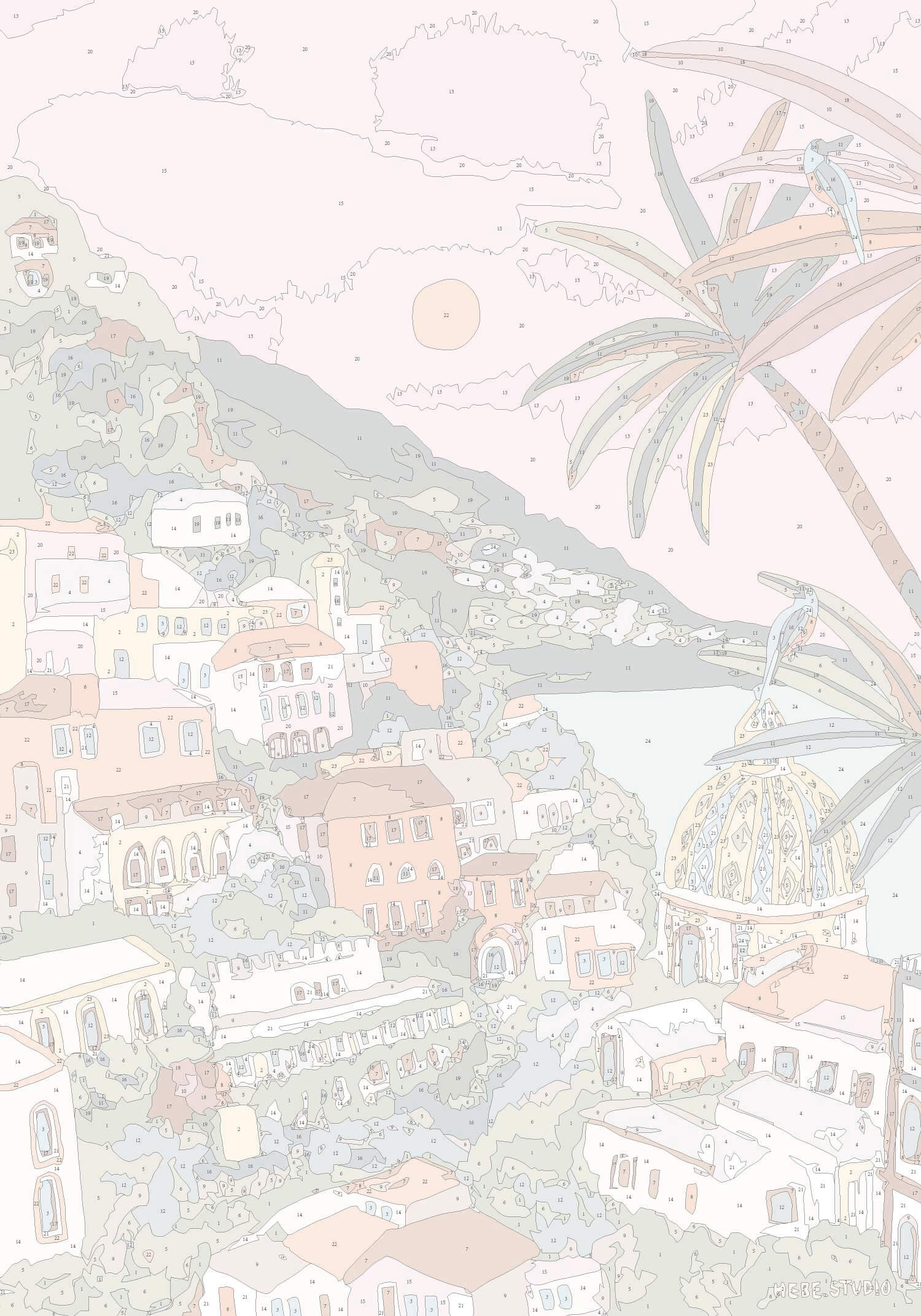 Illustration of Amalfi Sunset