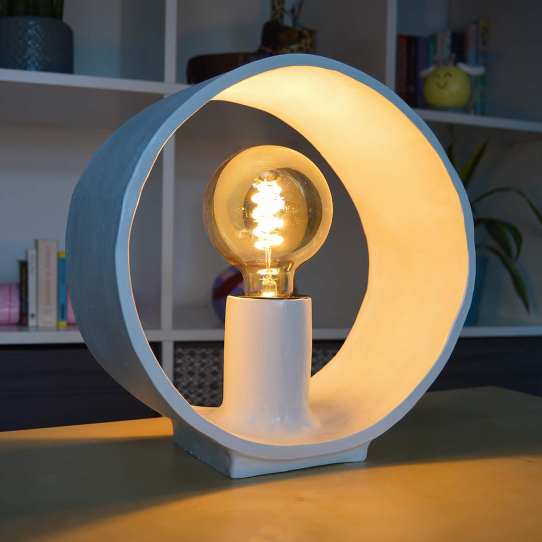 Round Ceramic Lamp DIY project